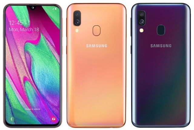 Дебютировал смартфон Samsung Galaxy A40 с экраном AMOLED Infinity U